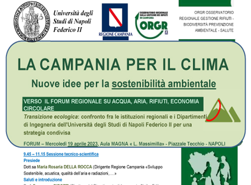 Arpa Campania partecipa al ciclo di incontri "La Campania per il Clima: nuove idee per la sostenibilità ambientale"