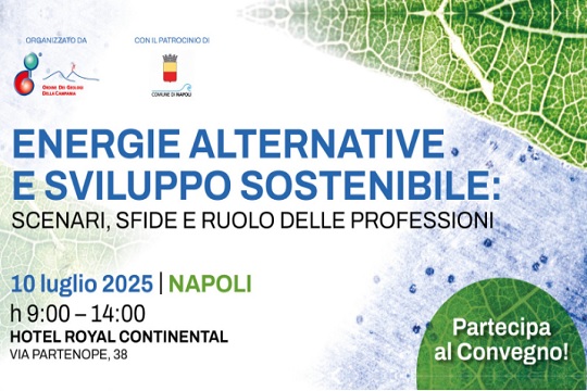 Convegno “Energie alternative e sviluppo sostenibile: scenari, sfide e ruolo delle professioni”