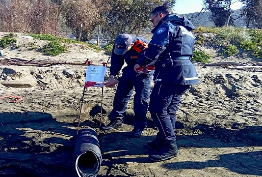 Sessa Aurunca. Scarichi abusivi in mare, sequestrata tubazione sul litorale domizio. Operazione congiunta di Polizia Provinciale e Guardia Costiera